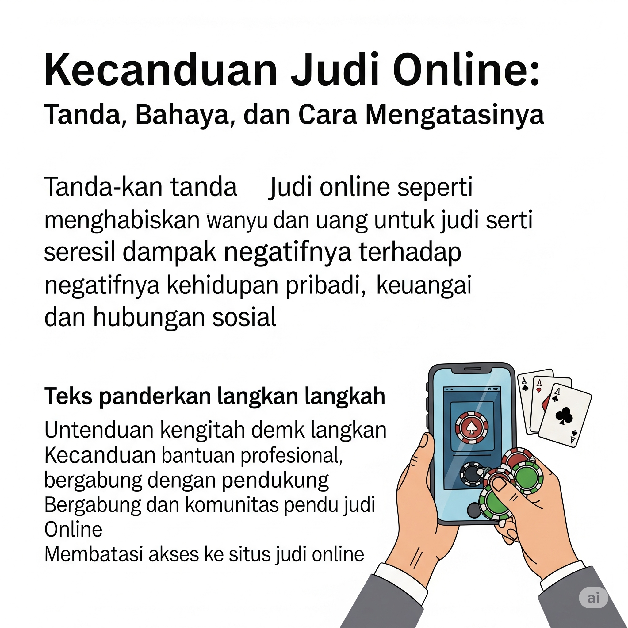 Kecanduan Judi Online: Tanda, Bahaya, dan Cara Mengatasinya