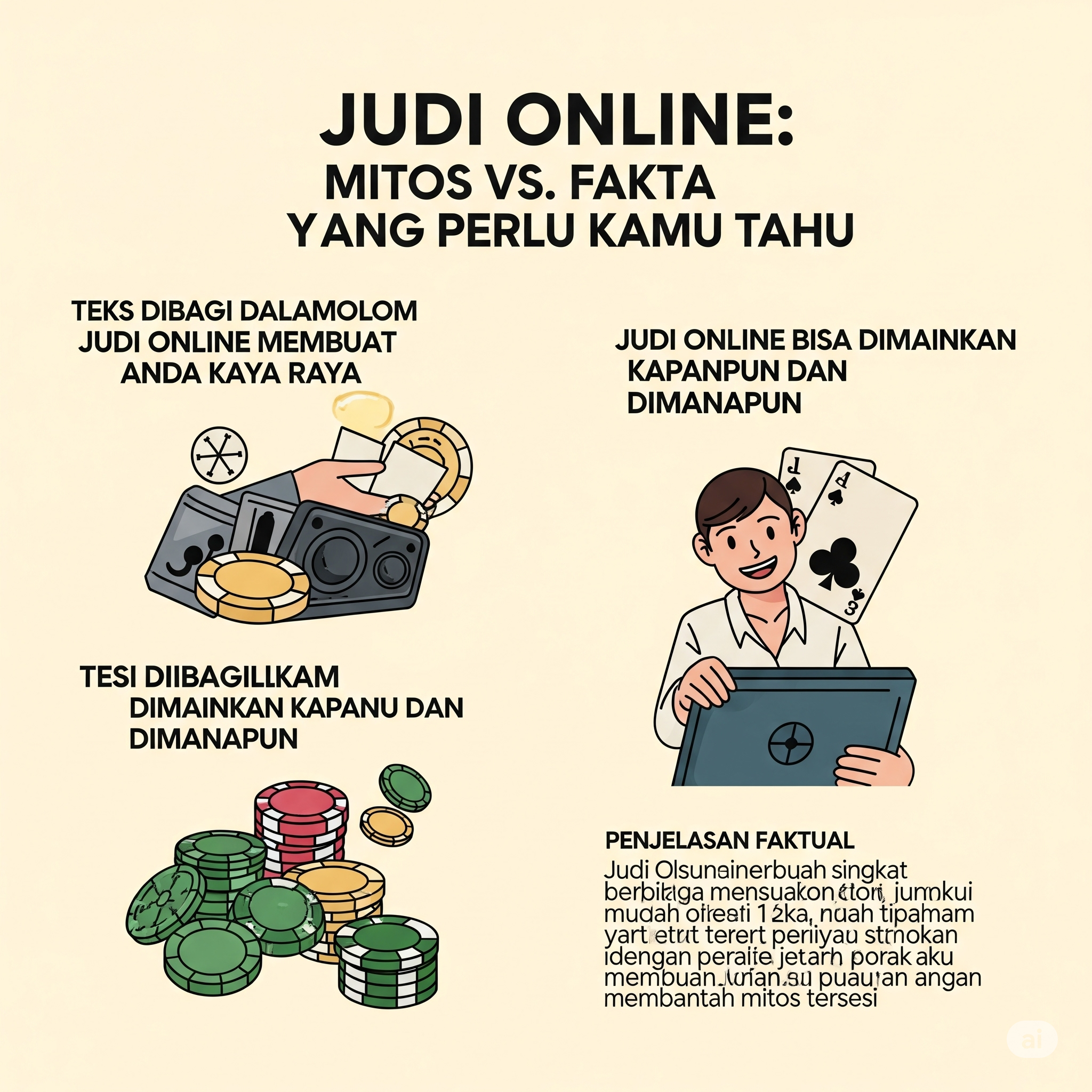 Judi Online: Mitos vs. Fakta yang Perlu Kamu Tahu